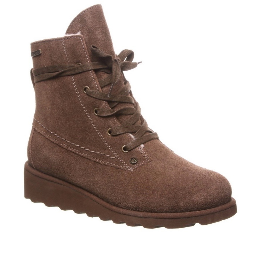 BearPaw Women's Lace Up Brown Boots
